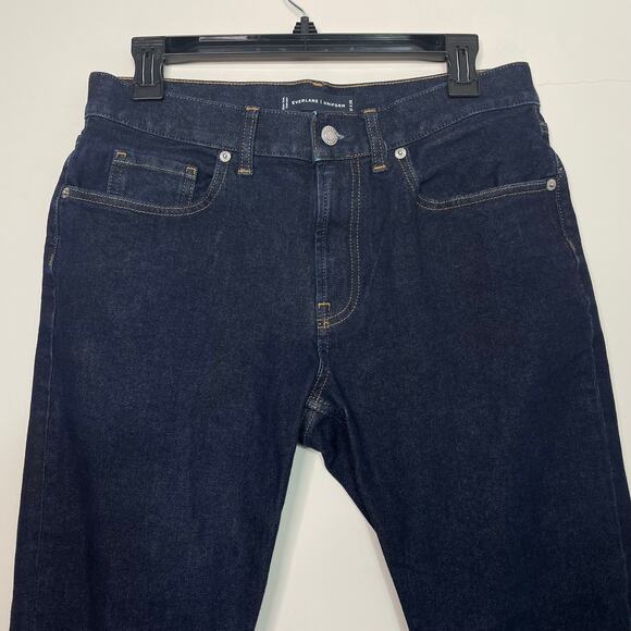 Everlane Dark Indigo The Slim Fit Jeans Size 31/28 - Picture 3 of 12
